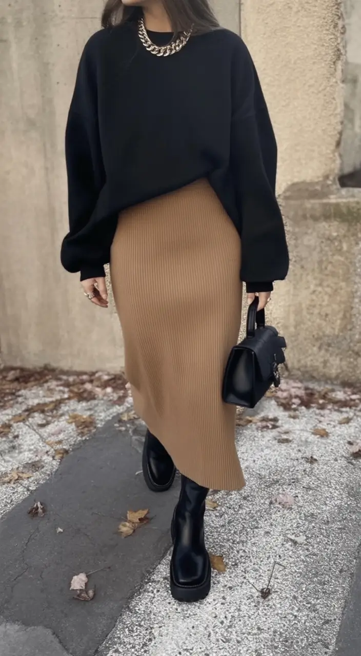 Casual September outfits Ideas 2025 Minimalist Contrast with a Sleek Edge