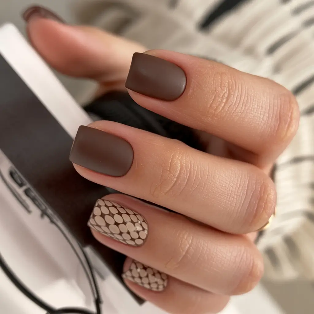 Fall Nail Colors for Brown Skin 2025 – Modern Dot Minimalism