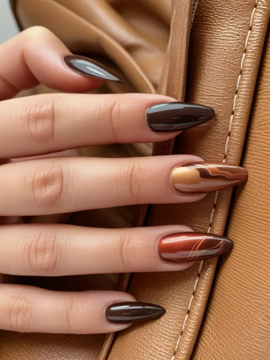 Fall Nail Colors for Brown Skin 2025 – Autumn Elegance Mix