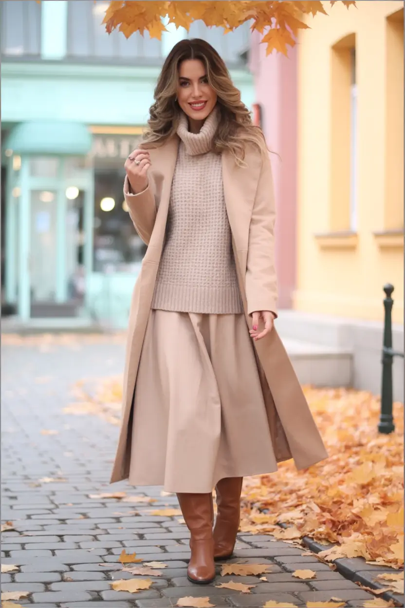 Chic Midsize outfits to Try This Fall 2025 Cozy Neutrals with a Modern Twist