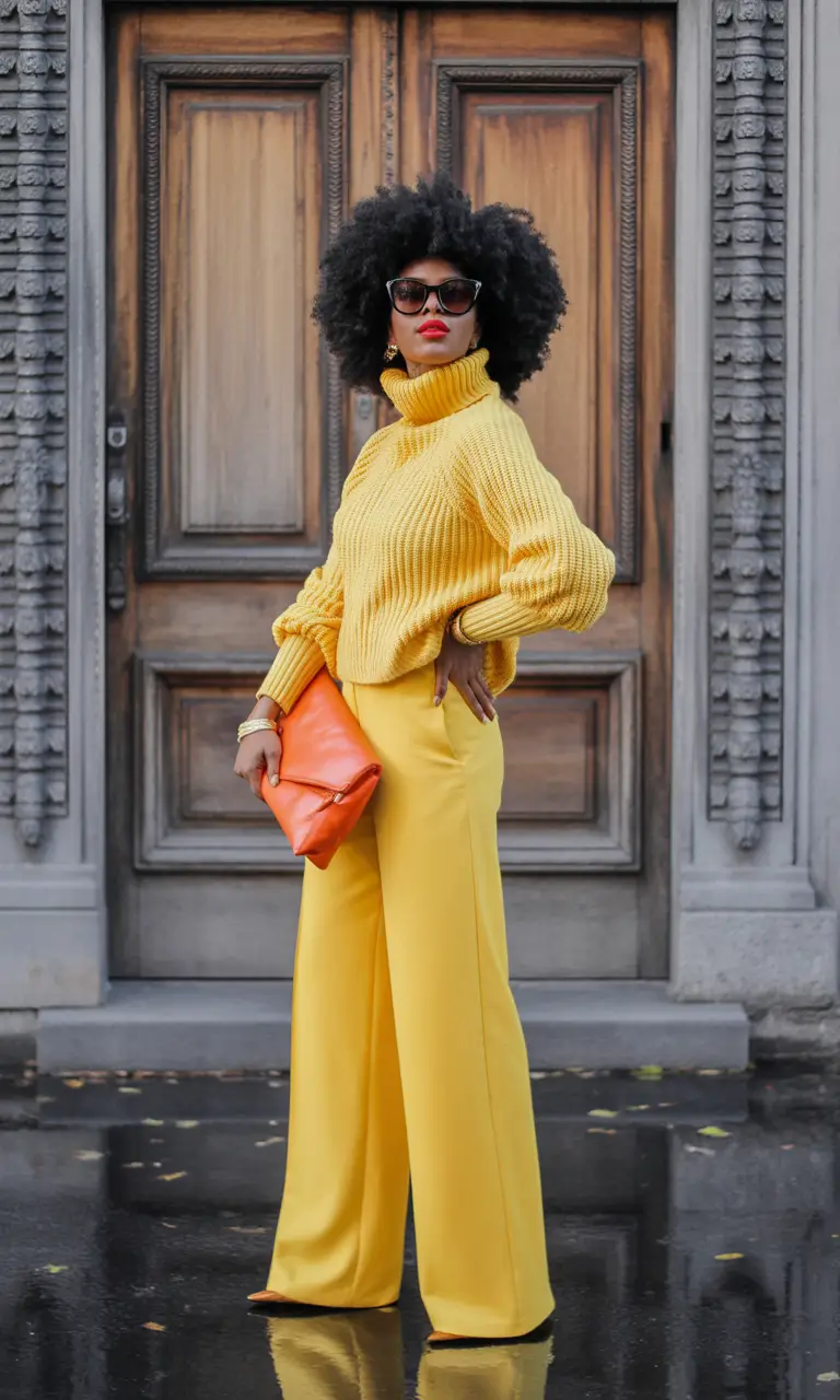 Chic Midsize outfits to Try This Fall 2025 Bold Yellow Confidence