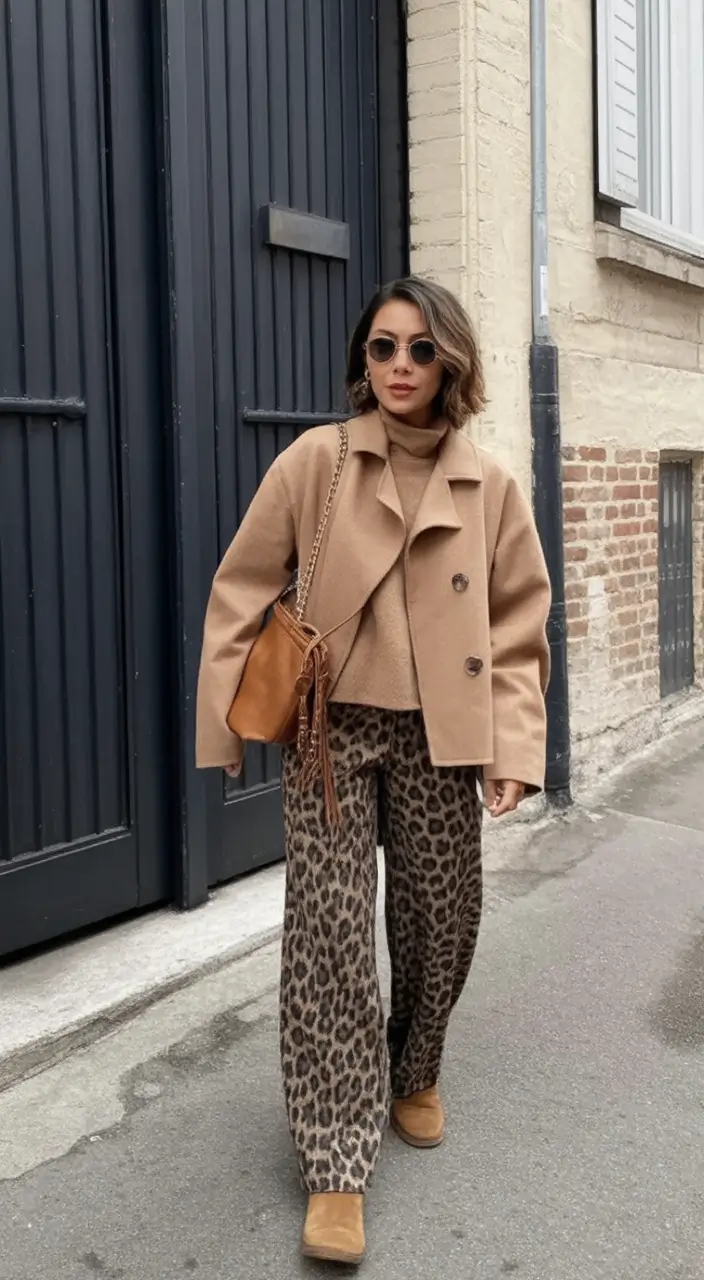 Easy fall outfits for busy moms – ideas for 2025 Playful Prints and Camel Tones