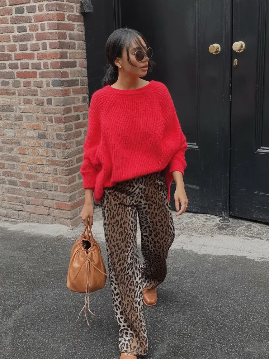 Easy fall outfits for busy moms – ideas for 2025 Bold in Red and Wild in Prints