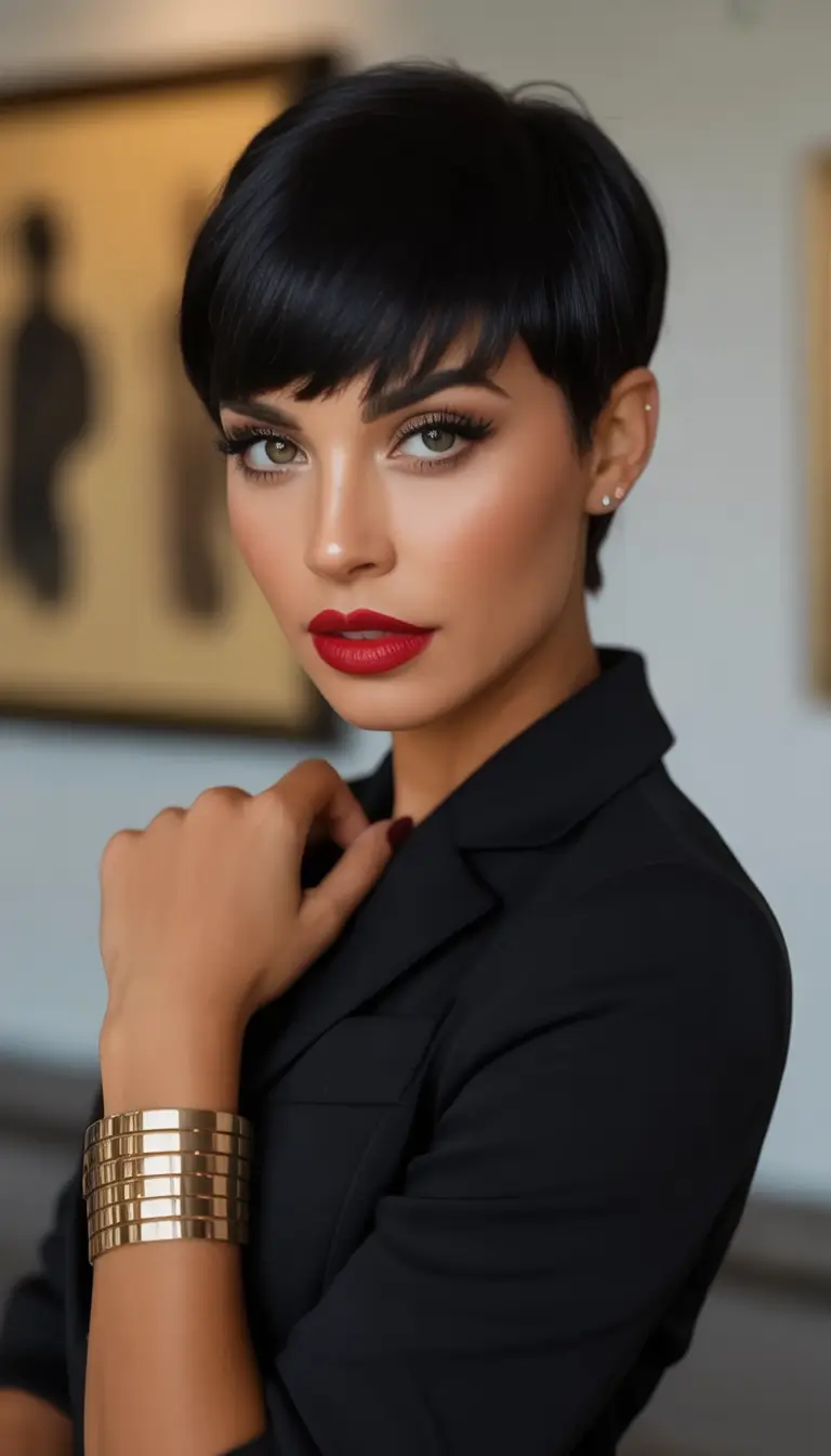 Easy Short Fall Hairstyles 2025 Glossy Sleek Pixie