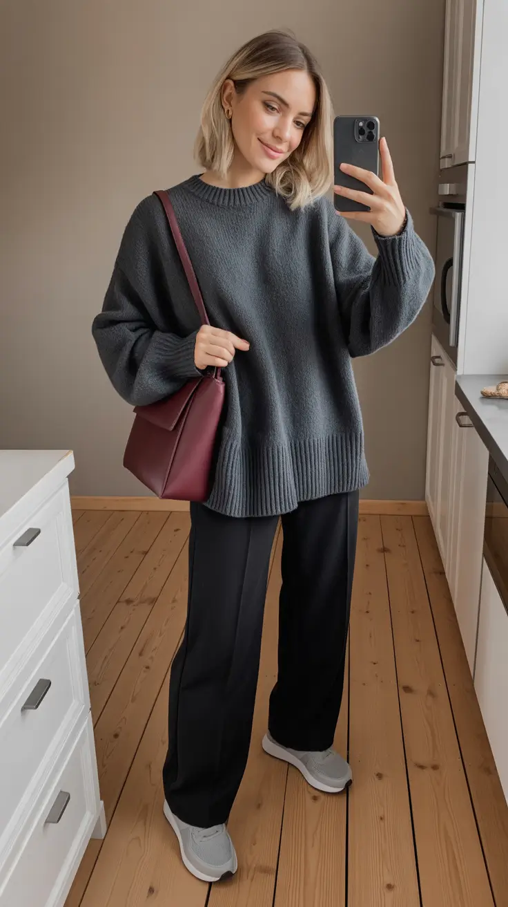 Fall 2025 outfits for Everyday Life: Style Ideas Minimalist Dark Sweater