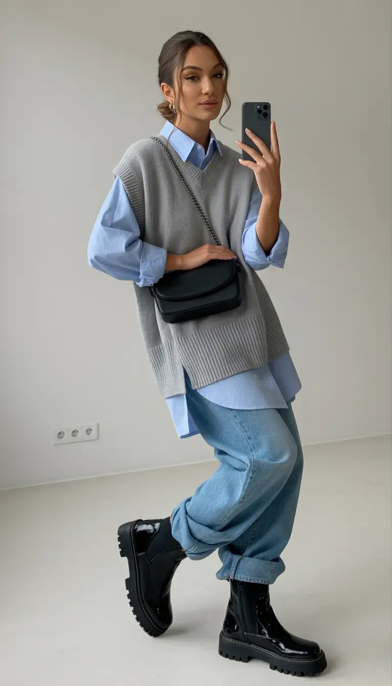 Fall 2025 outfits for Everyday Life: Style Ideas Vest Shirt Combo