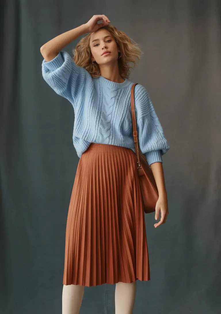 Fall 2025 outfits for Everyday Life: Style Ideas Pleated Skirt Sweater