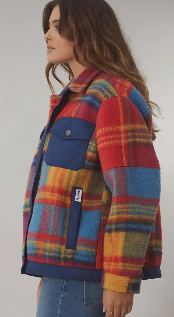 Fall 2025 outfits for Everyday Life: Style Ideas Plaid Teddy Jacket