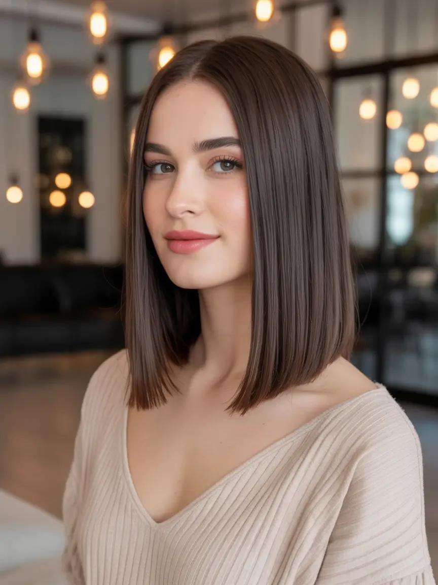 Fall Haircut Ideas for September 2025 Glass Hair Sleek Lob