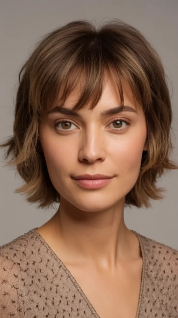 Fall Haircut Ideas for September 2025 Soft Textured Shag with Feathered Fringe