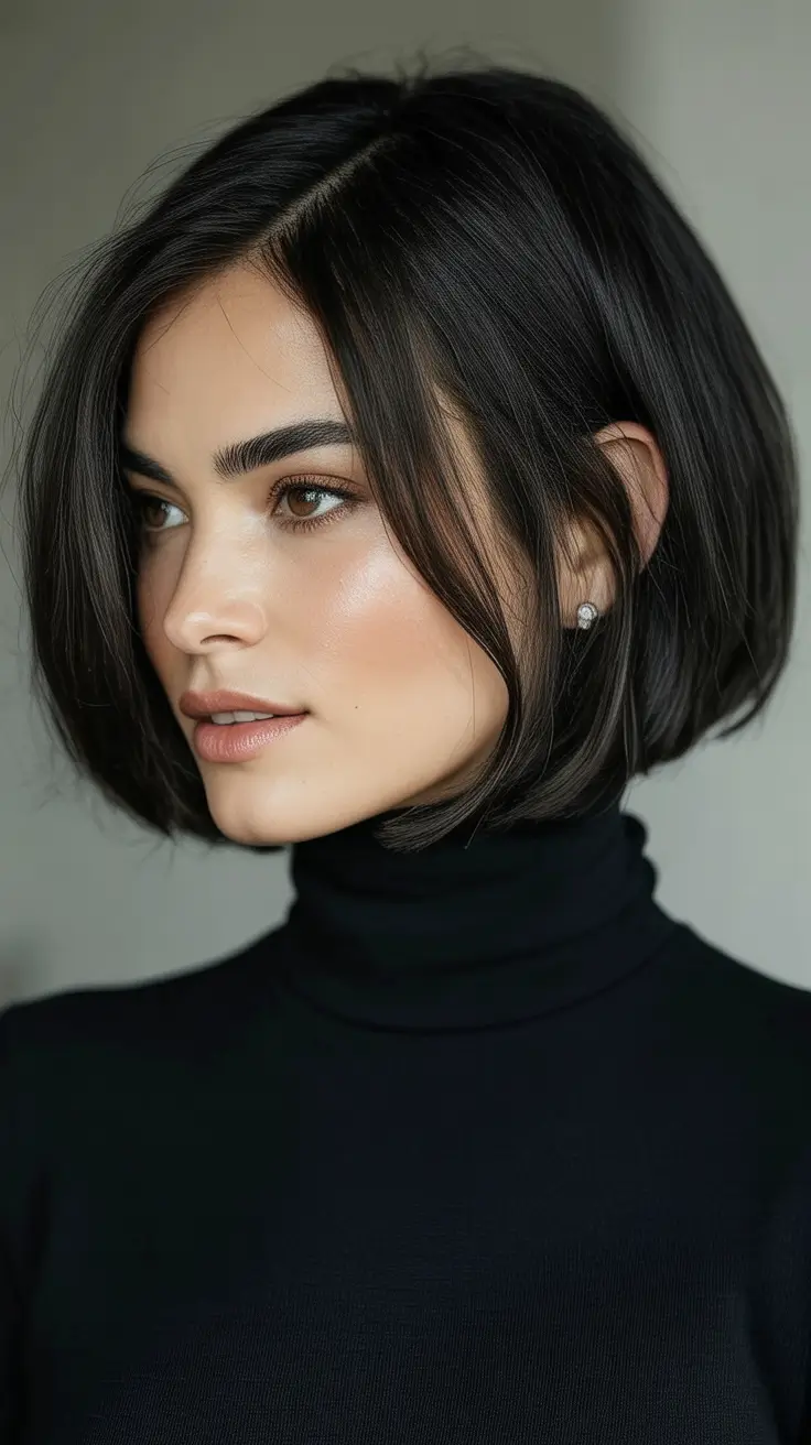 Fall Haircut Ideas for September 2025 Classic Sleek Bob with Tucked Layers