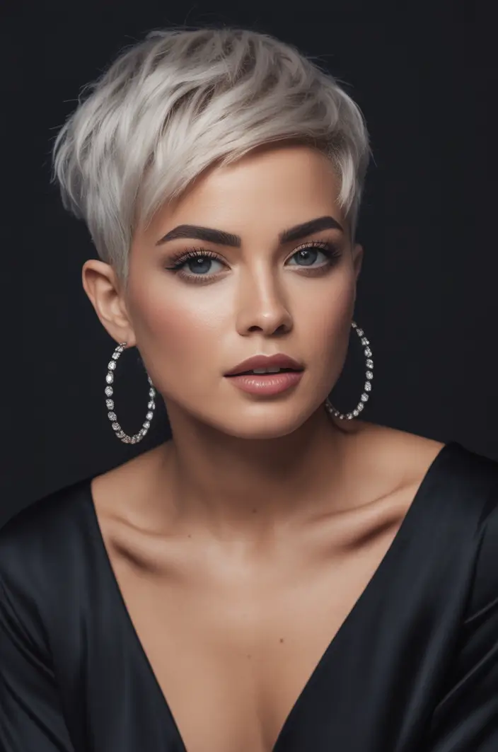 Fall Haircut Ideas for September 2025 Platinum Pixie with Layered Texture