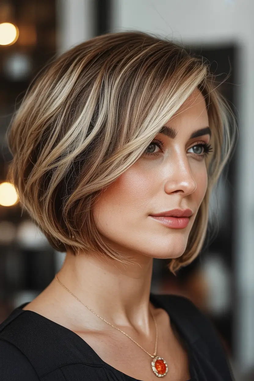 Fall Haircut Ideas for September 2025 Dimensional Blonde Inverted Bob