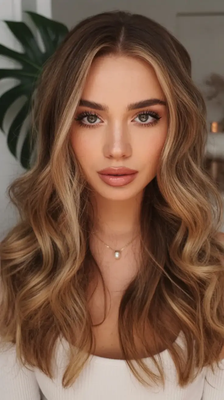fall haircuts ideas 2025 Golden Waves With Dimensional Highlights