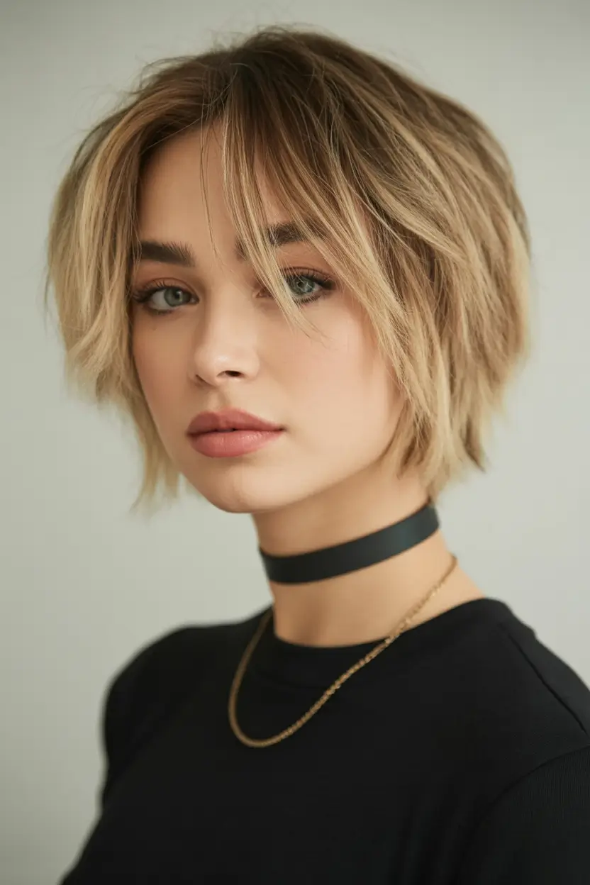 Fall hairstyles ideas 2025 Messy Blonde Pixie With Curtain Bangs