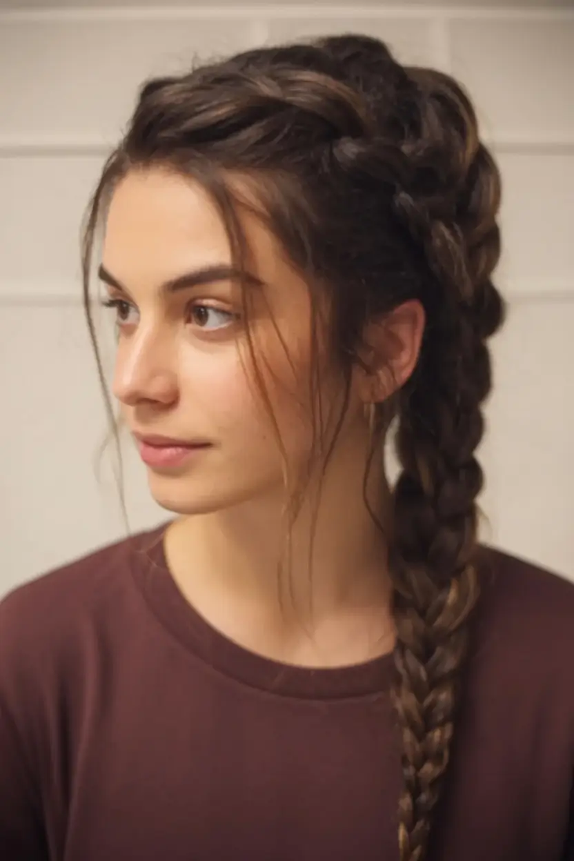 Fall hairstyles ideas 2025 Loose Braid With Messy Volume