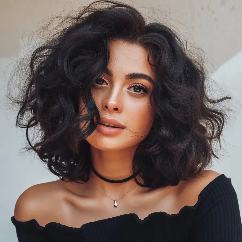 Fall hairstyles ideas 2025 Voluminous Short Curly Bob