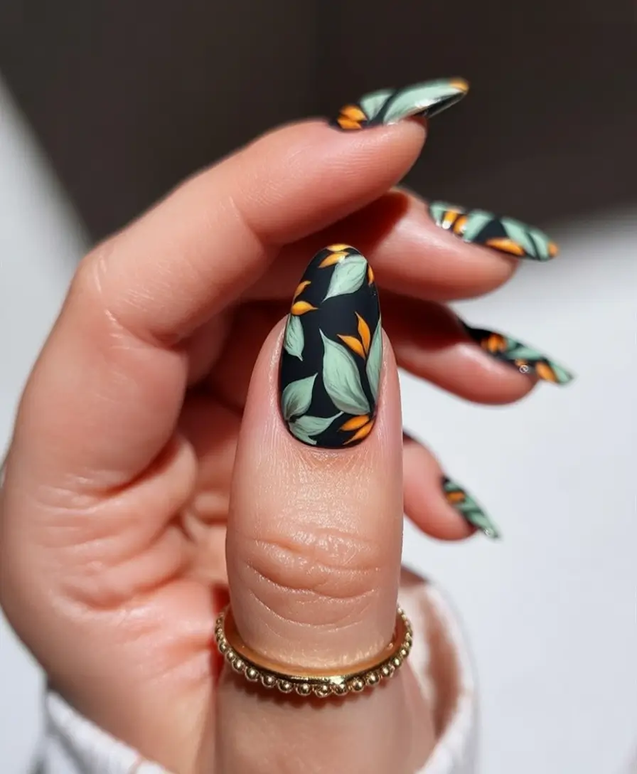 Fall Nail Art Ideas for September 2025 Matte Botanical Statement