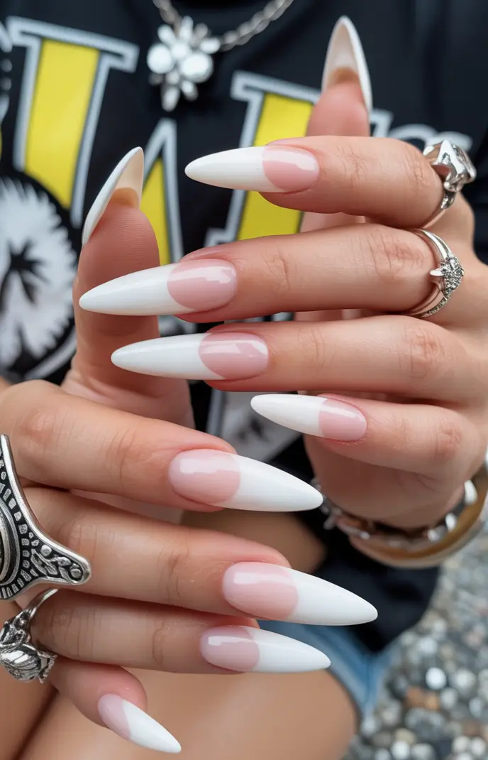 Fall nail colors for fair skin 2025 Classic Almond White