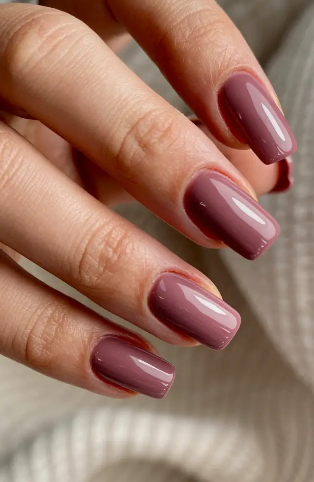 Fall nail colors for fair skin 2025 Dusty Mauve Simplicity