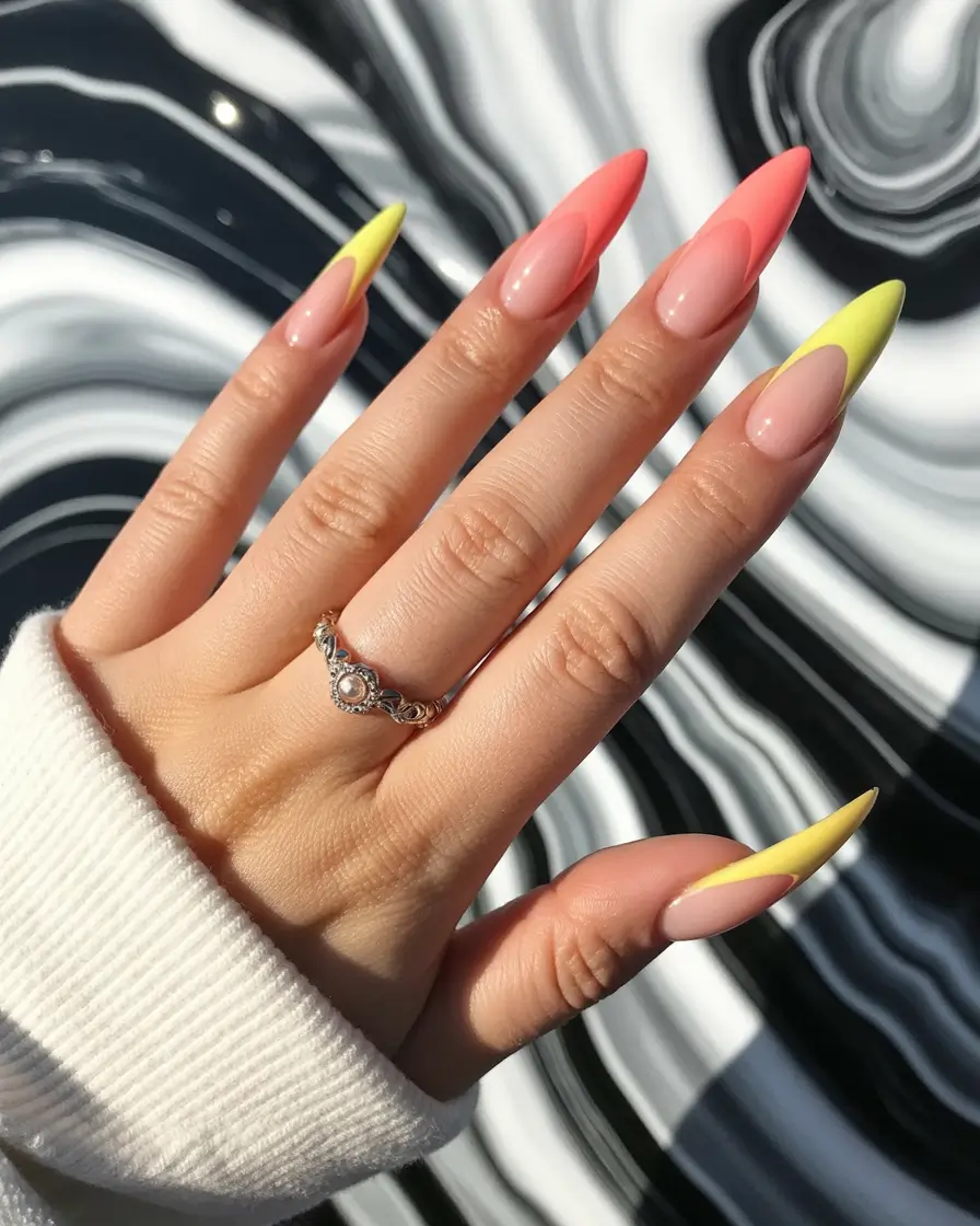 Fall nail colors for fair skin 2025 Neon Fall Twist