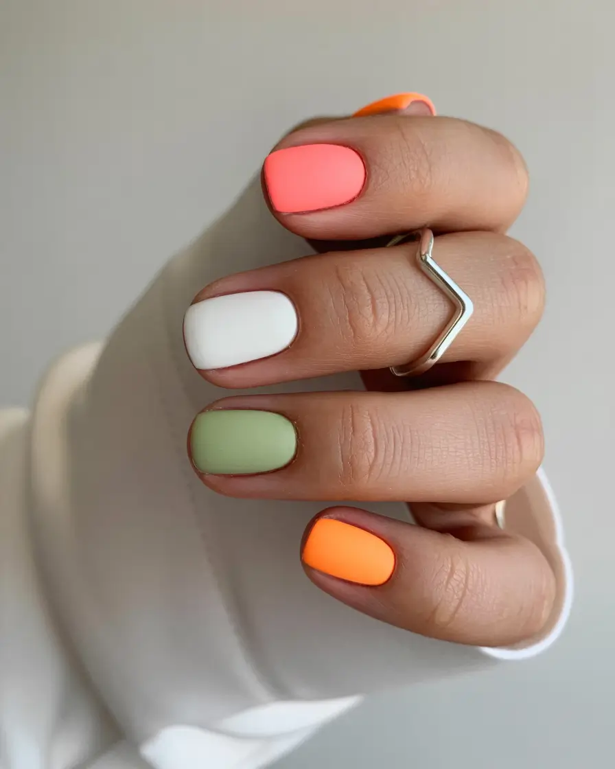 Fall nail colors for fair skin 2025 Playful Matte Pop