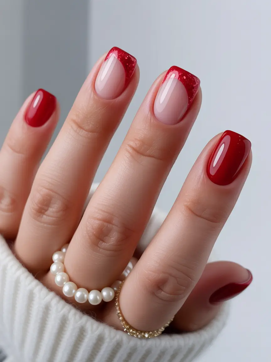 Fall Nail Design Ideas 2025 Cherry Red Elegance