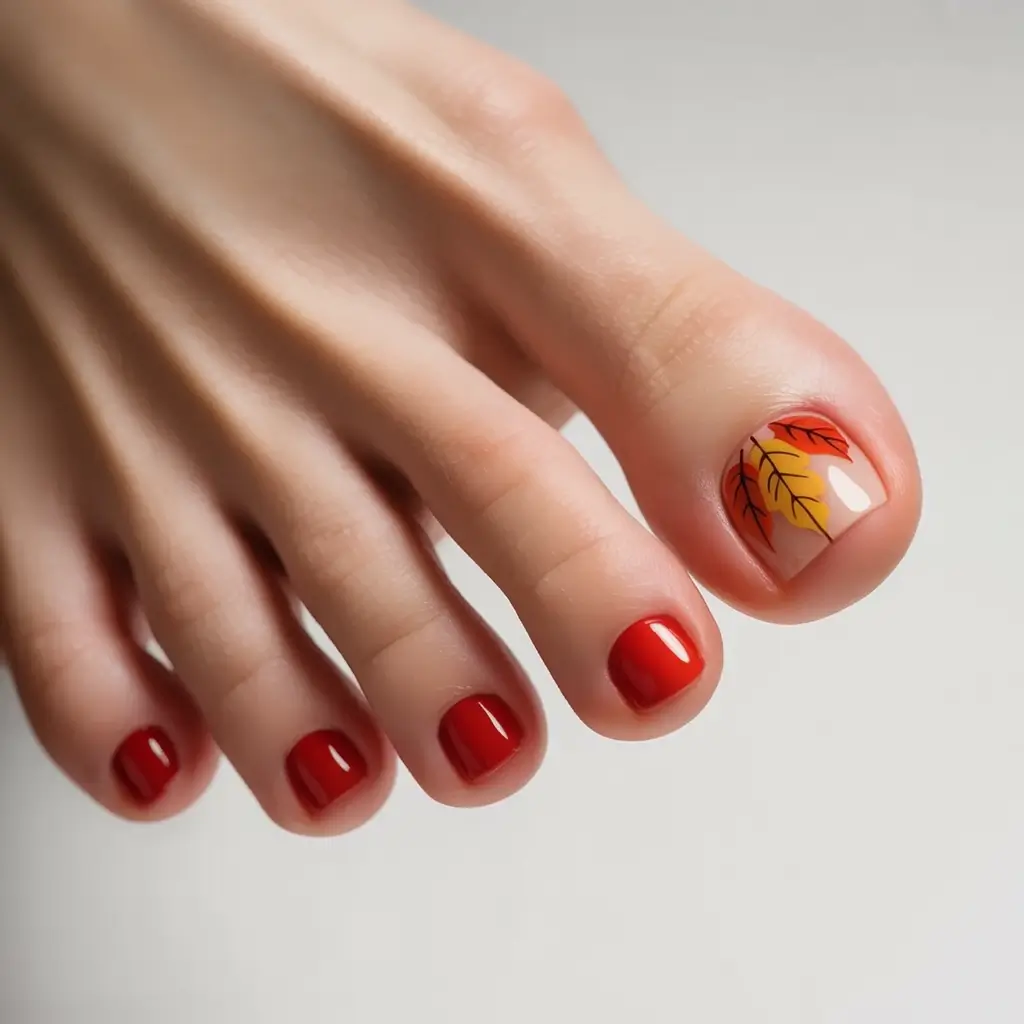 Fall Toe Nail Looks for September 2025 Autumn leaf artistry