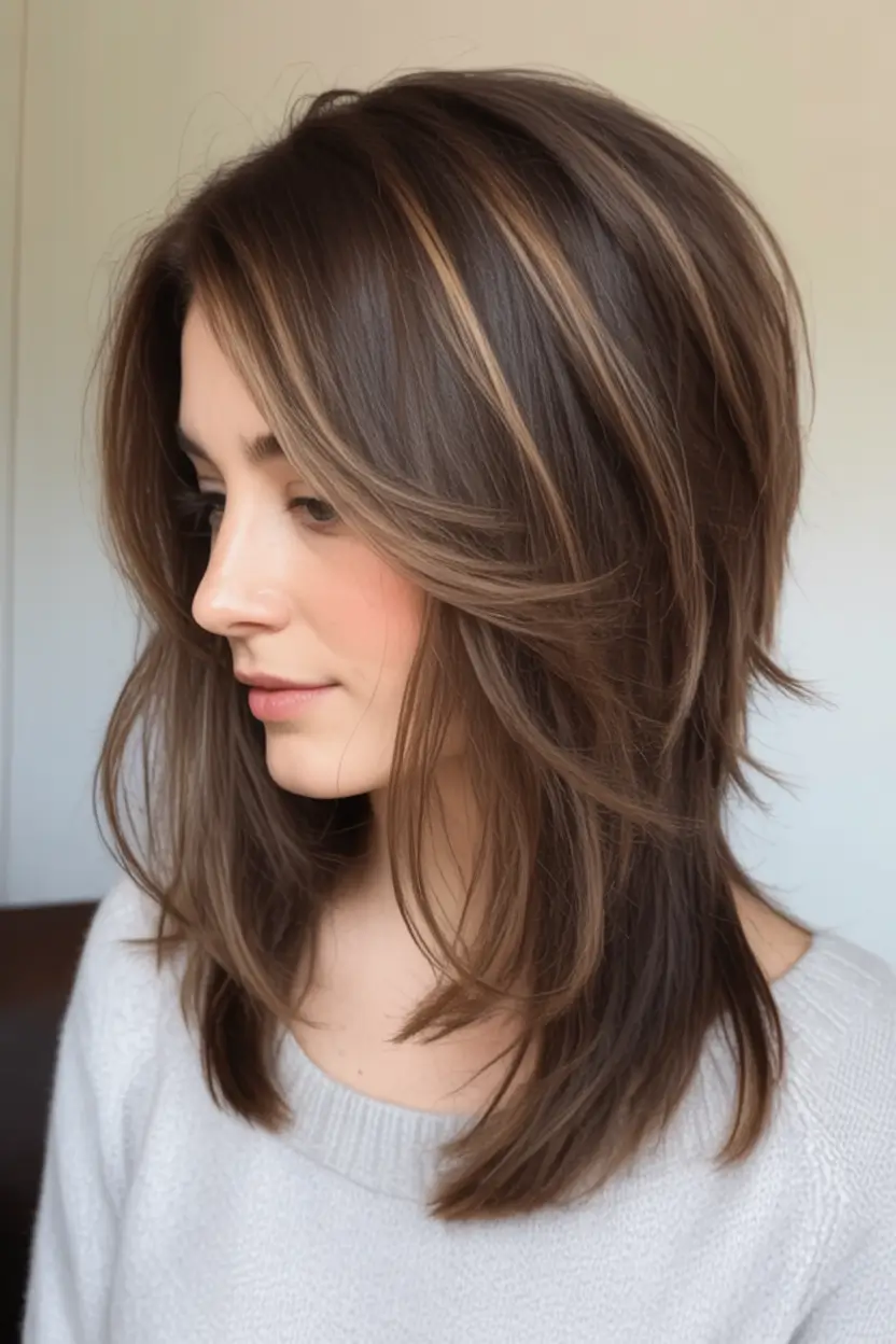 Hair Color Trends for September 2025 Layered Brunette with Subtle Highlights