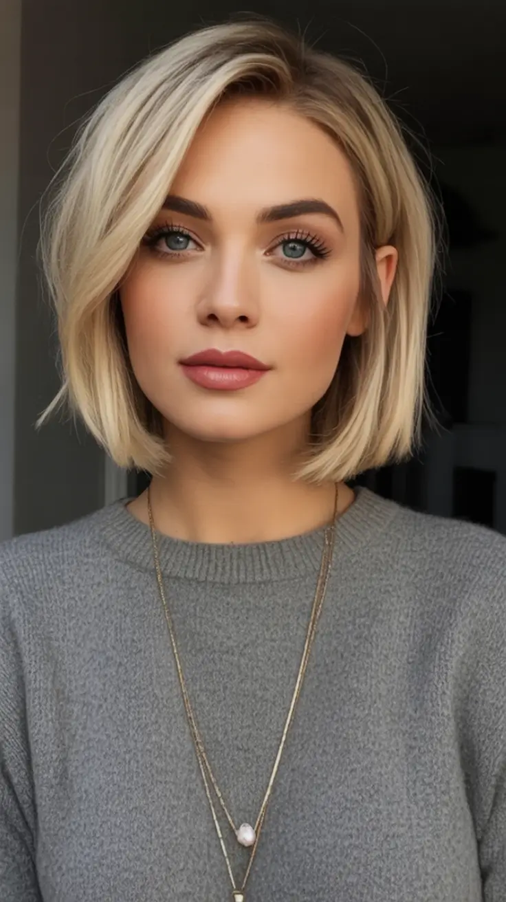 Hair Color Trends for September 2025 Polished Blonde Bob