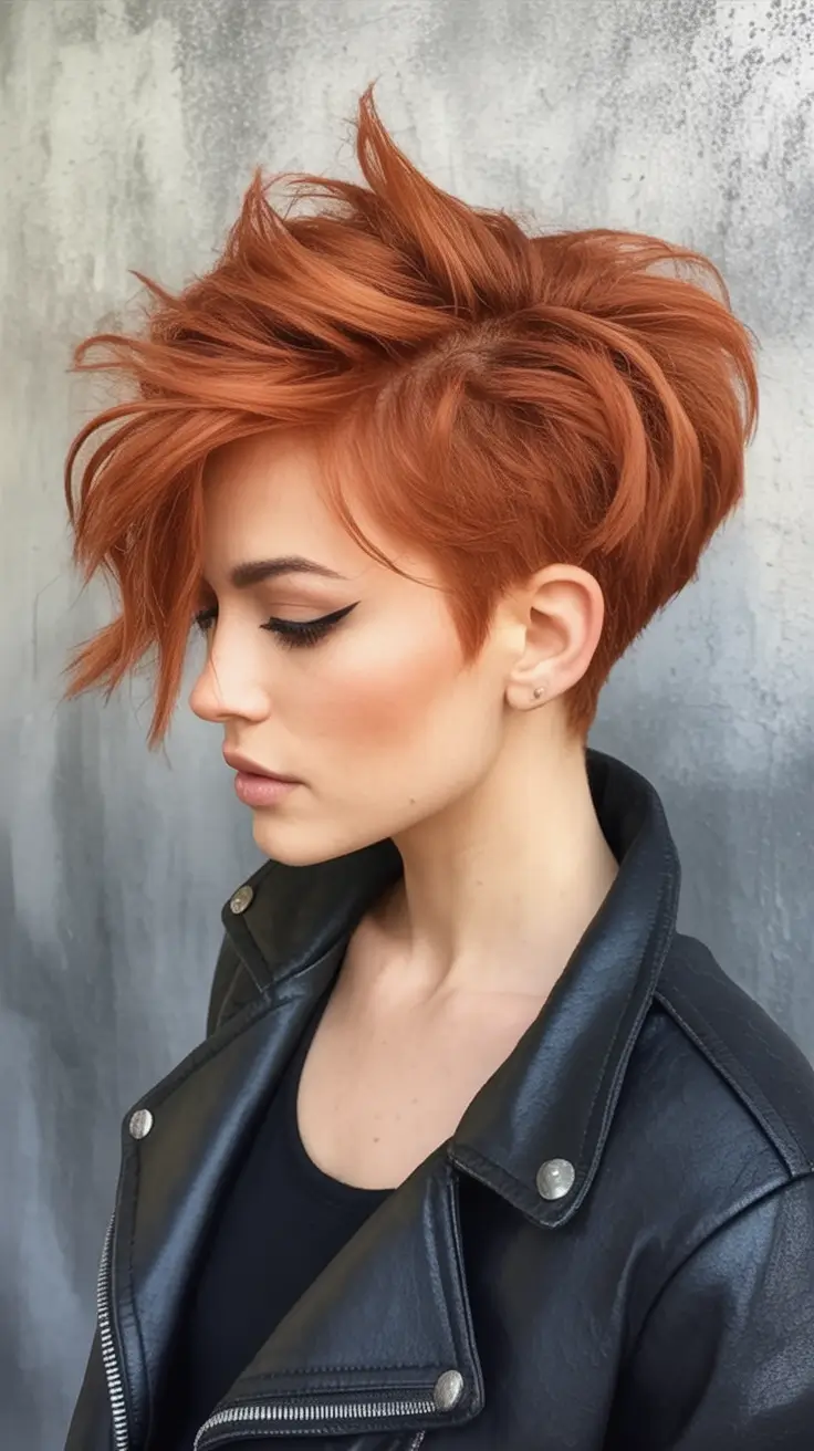 Hair Color Trends for September 2025 Fiery Short Crop