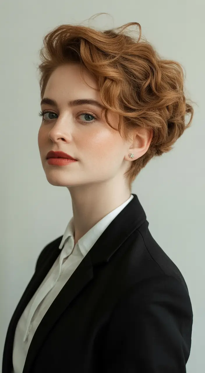 Must-Try Short Haircuts for Fall 2025 Classic Side-Swept Updo with Loose Waves