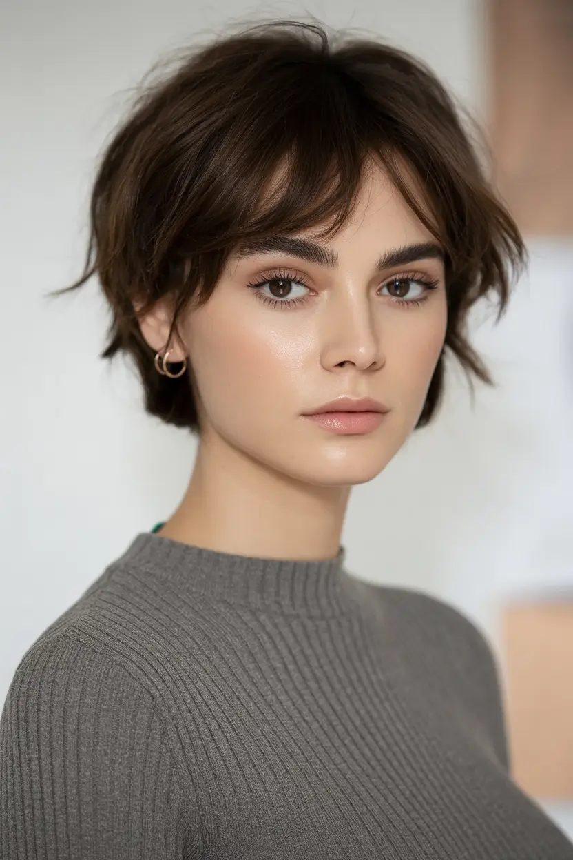 Must-Try Short Haircuts for Fall 2025 Soft Shag with Curtain Bangs