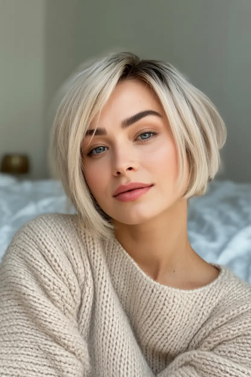 Must-Try Short Haircuts for Fall 2025 Classic Blonde Bob with Side Fringe