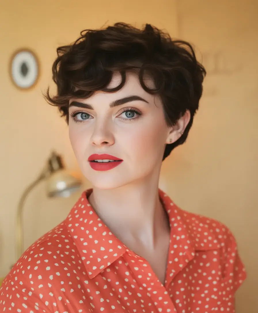 Must-Try Short Haircuts for Fall 2025 Retro-Inspired Curly Crop