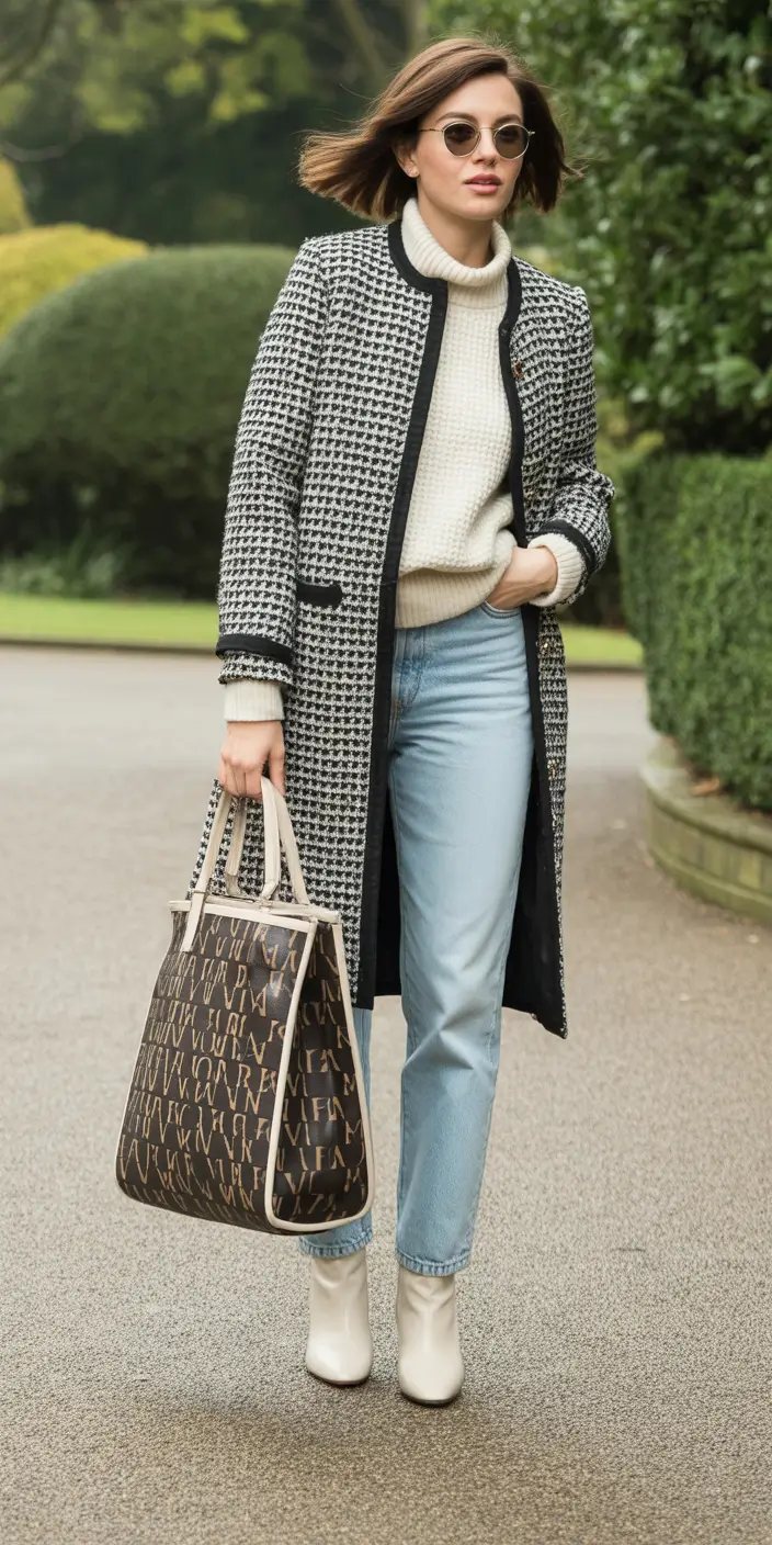 new fall fashion clothes 2025 Tweed Coats With Casual Denim