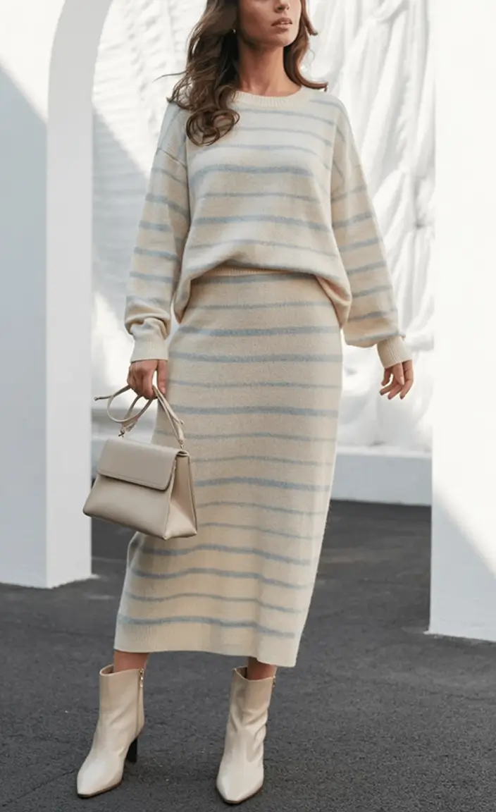 new fall fashion clothes 2025 Soft Stripes in Neutral Tones