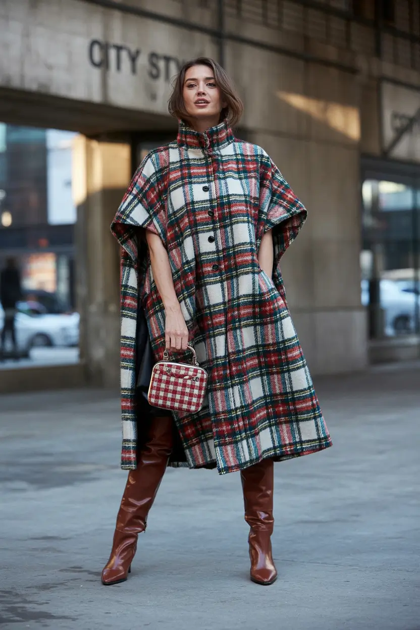 new fall fashion clothes 2025 Plaid Drama in Oversized Silhouette