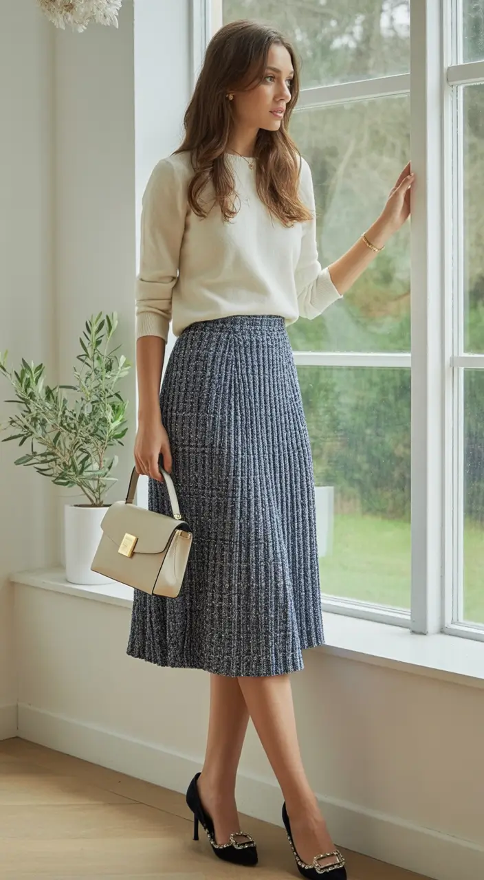 Office-ready fall outfits ideas for work in 2025 Elegant Skirted Classics