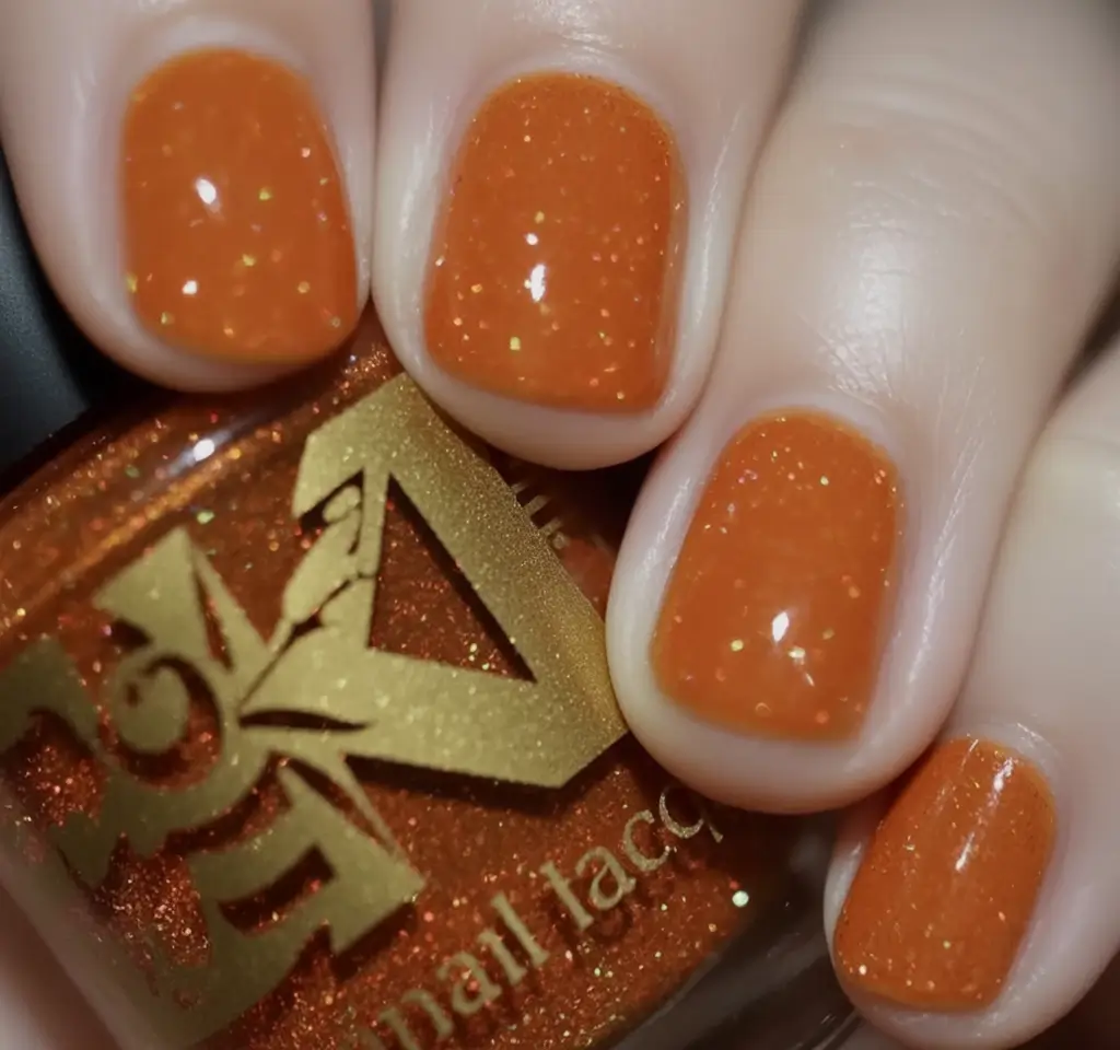 September 2025 Nail Colors Shades Pumpkin Spice Sparkle