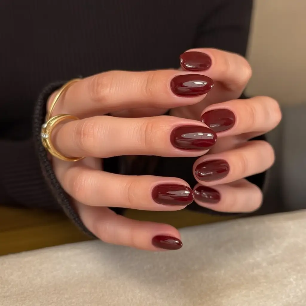 September 2025 Nail Colors Shades Rich Merlot Gloss