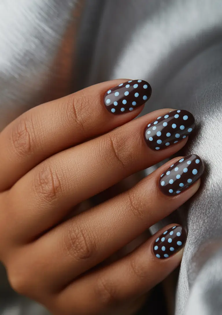 short fall nails trends 2025 polka dot charm