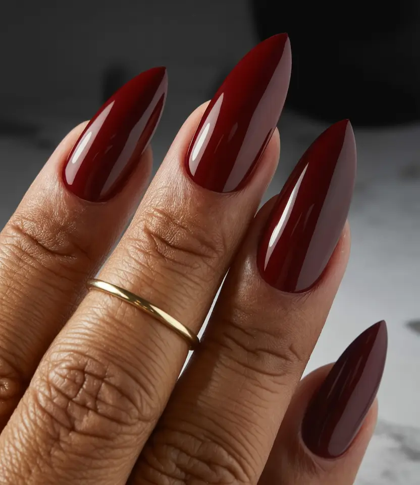 Stylish Fall 2025 Manicure Ideas Classic Merlot Drama