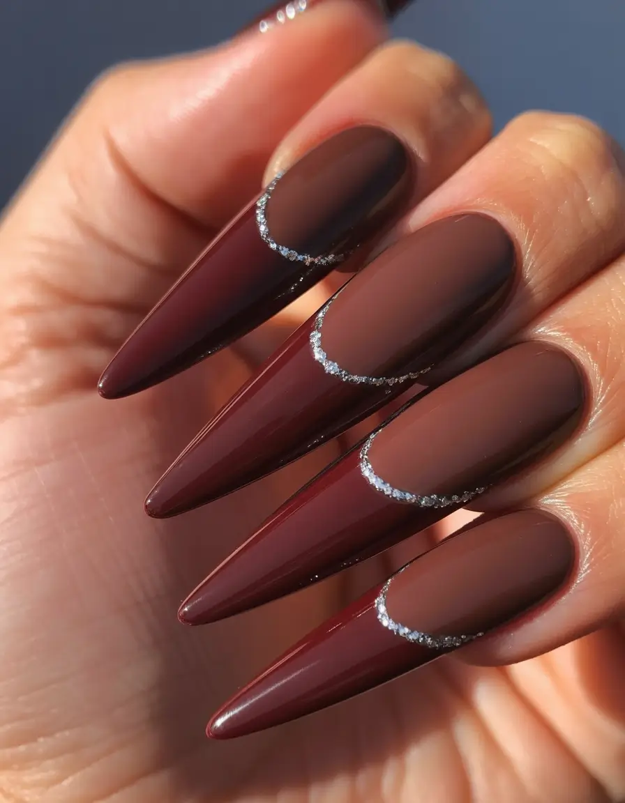 Stylish Fall 2025 Manicure Ideas Mocha Crescent Elegance