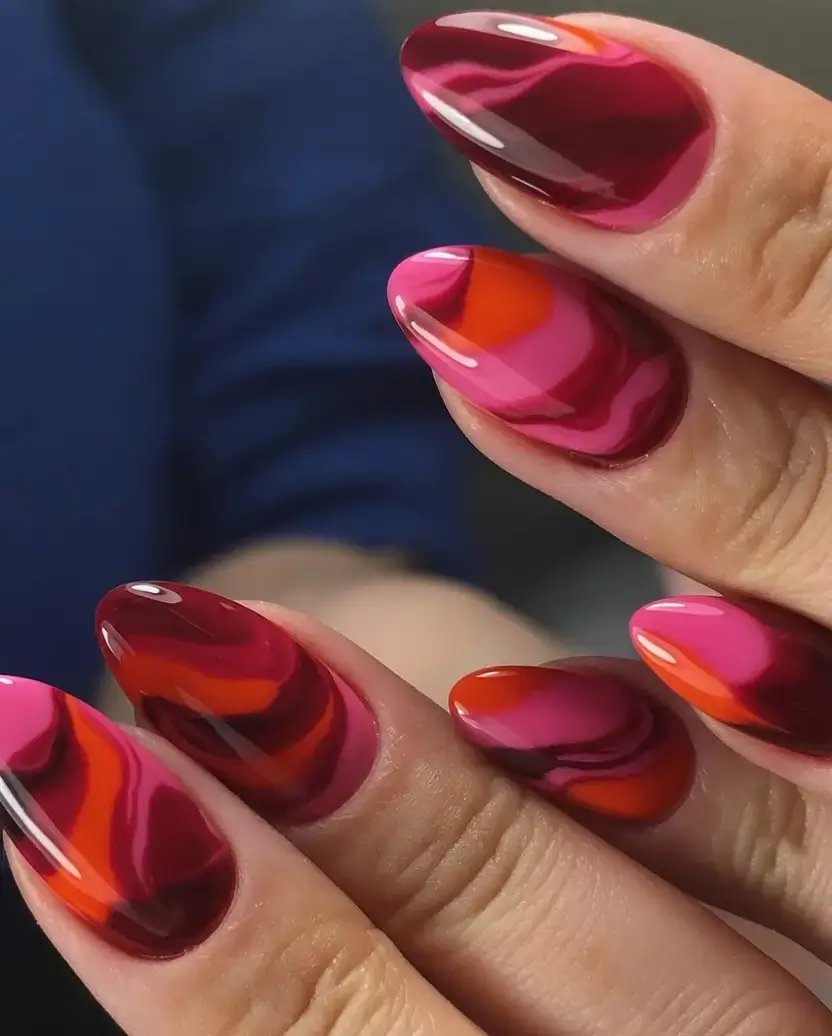Stylish Fall 2025 Manicure Ideas Berry & Flame Fusion
