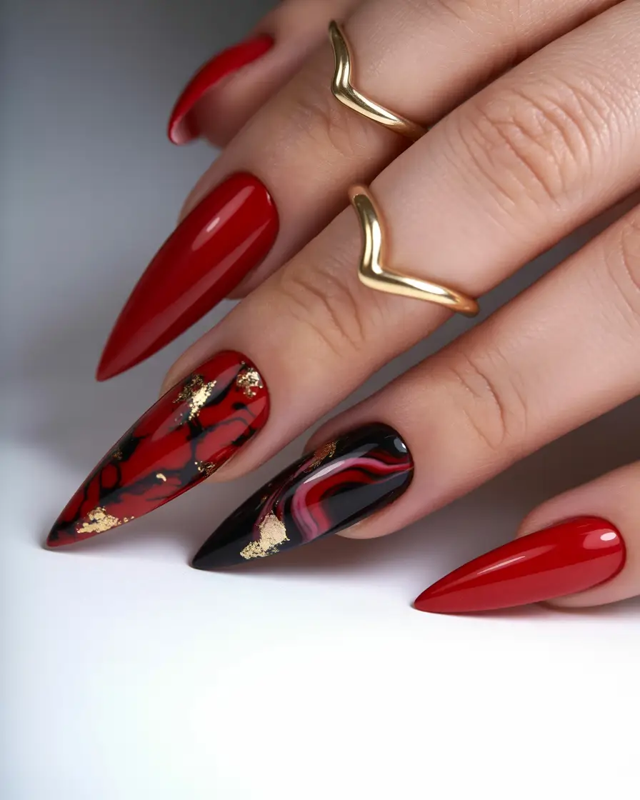 Stylish Red Fall Nails 2025: Bold & Chic Burgundy Color Ideas