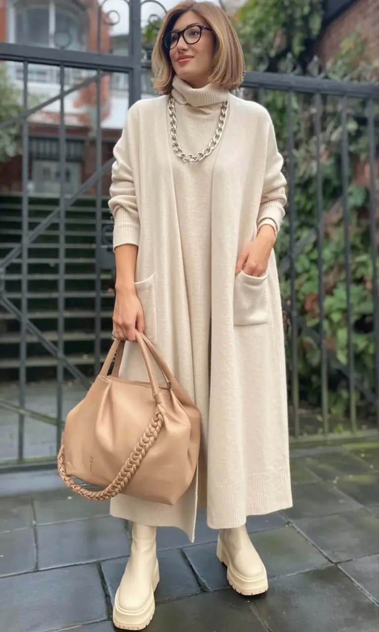 Top Fashion Trends Women for Fall 2025 Layered Creams for Cozy Luxe