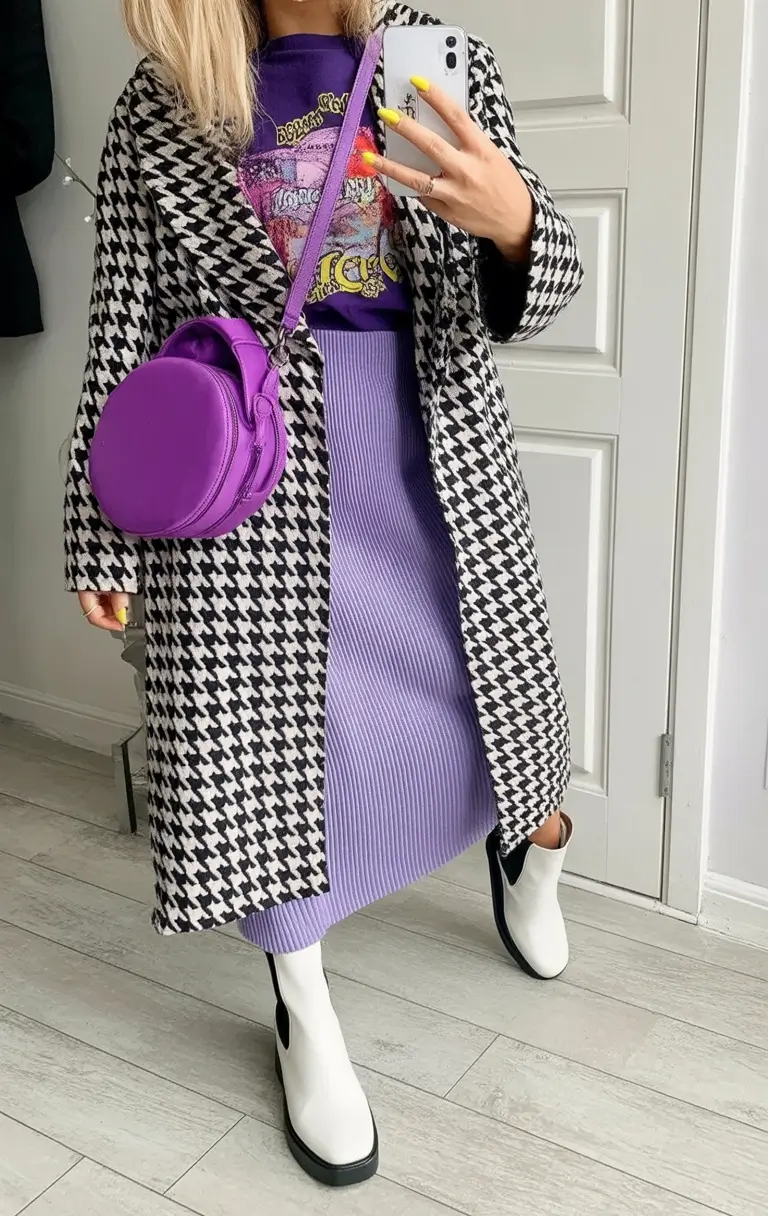 Top Fashion Trends Women for Fall 2025 Purple Power and Playful Prints