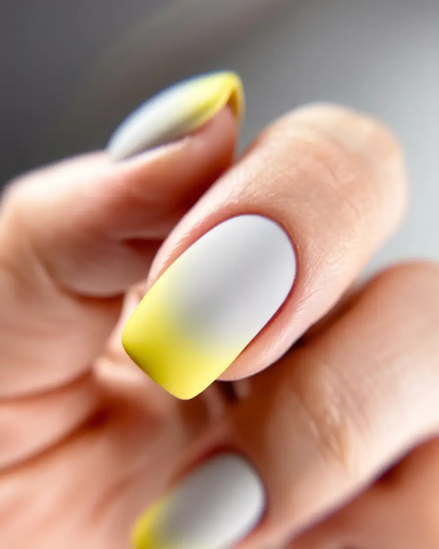 Trendy Fall Matte Nails 2025 Yellow Ombre Surprise