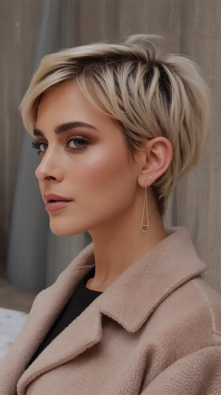 Trendy Pixie Haircuts to Try This Fall 2025 Platinum Pixie with Tapered Layers